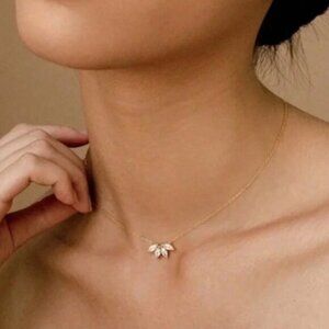 New Gold Moissanite Pendant Necklace